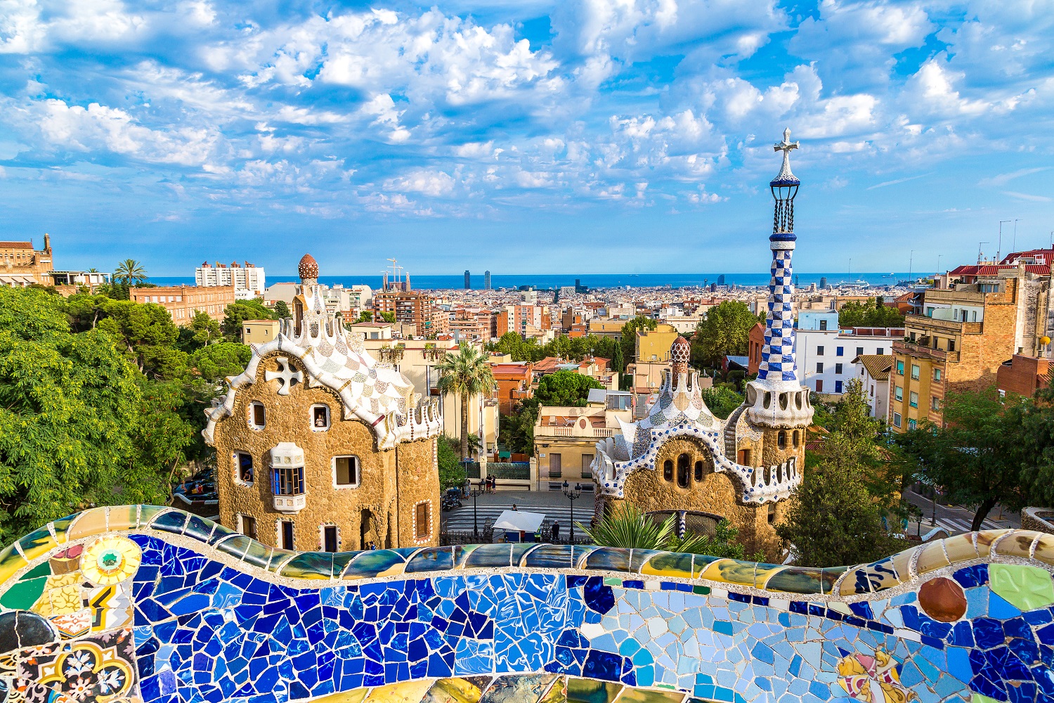 Park Guell in Barcelona, Spain