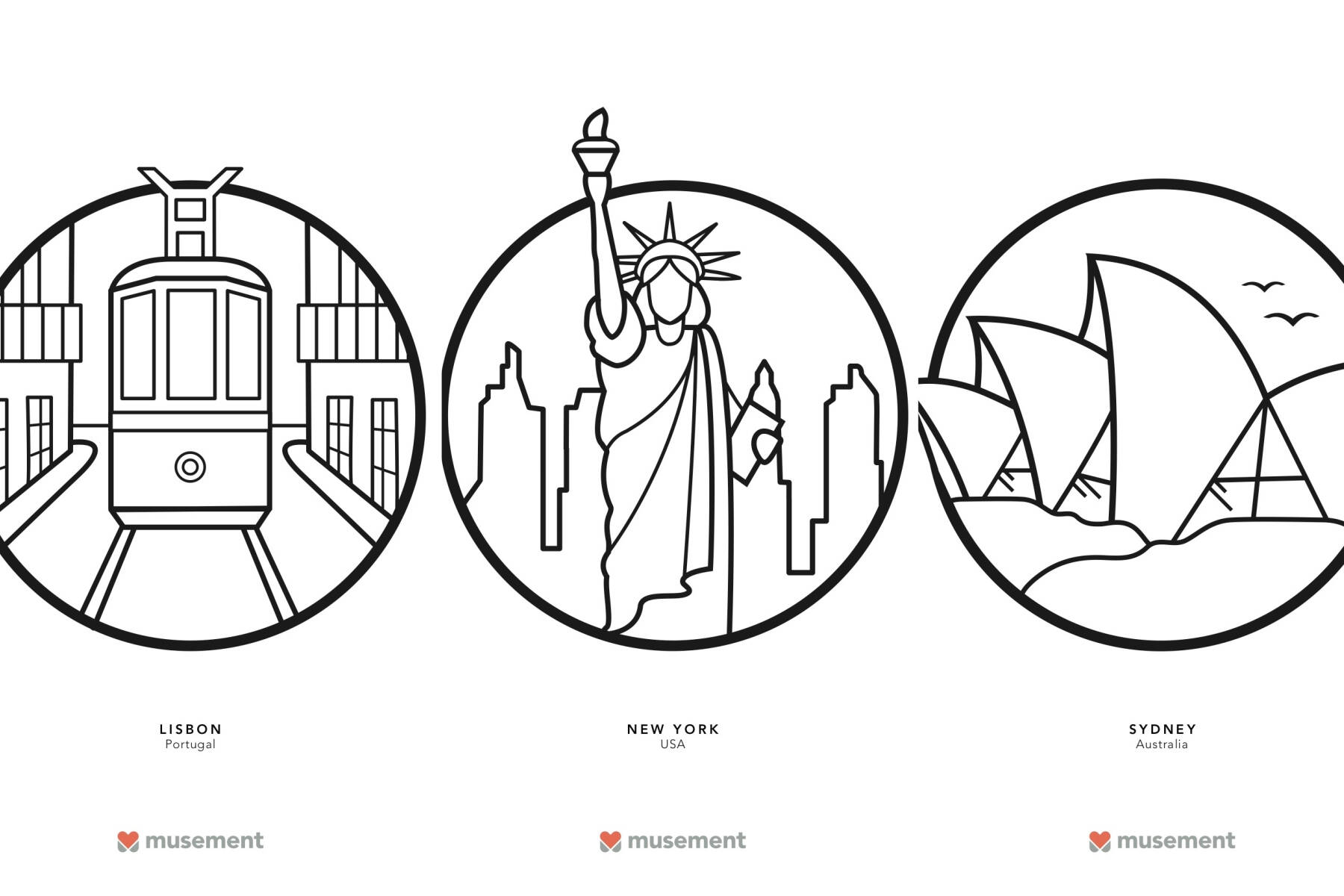 Musement travel coloring book