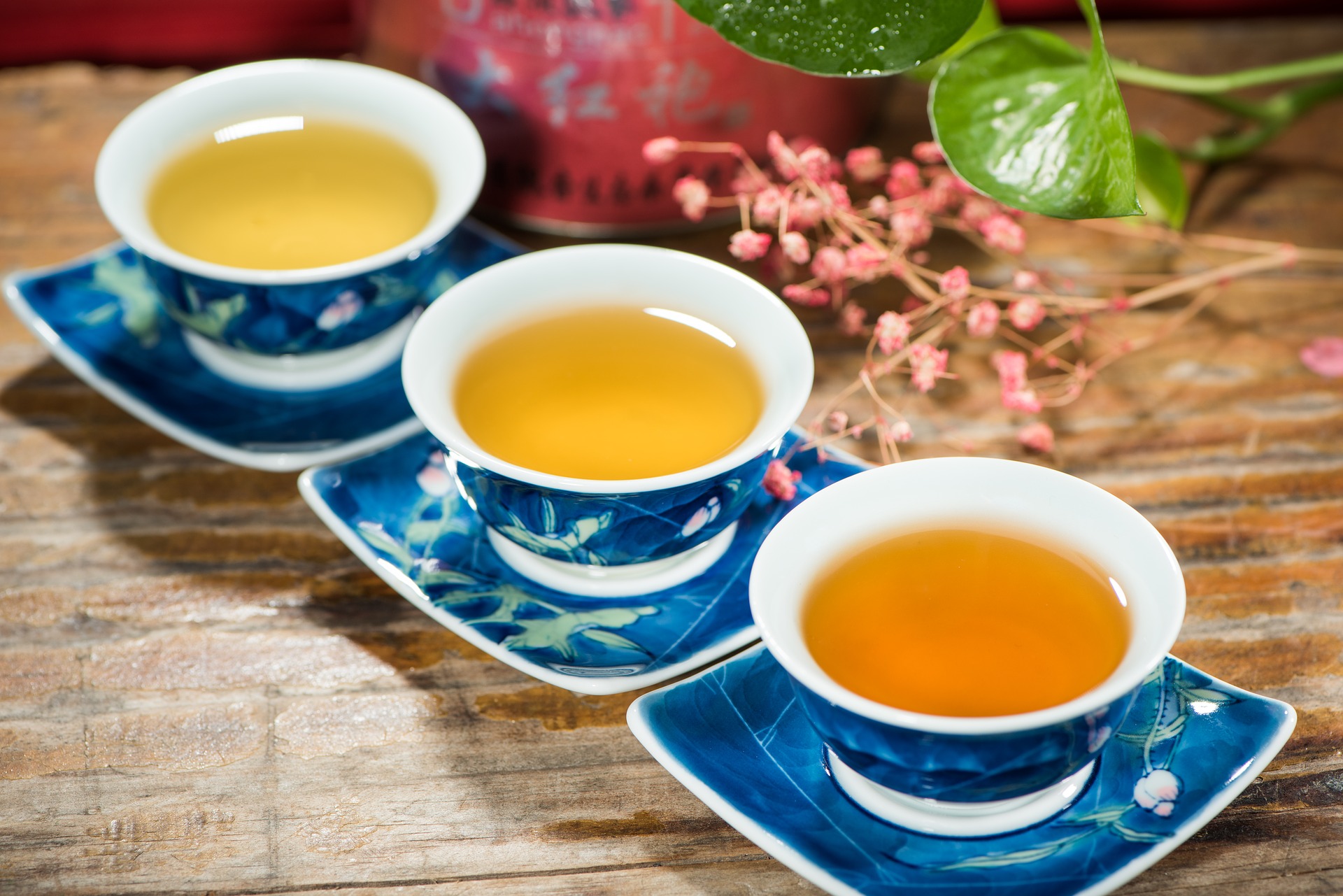 3 tea cups of black tea