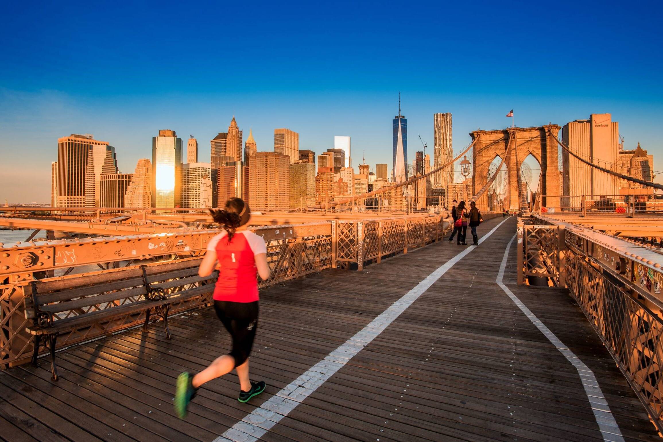 Stay fit while travelling - runner in New York