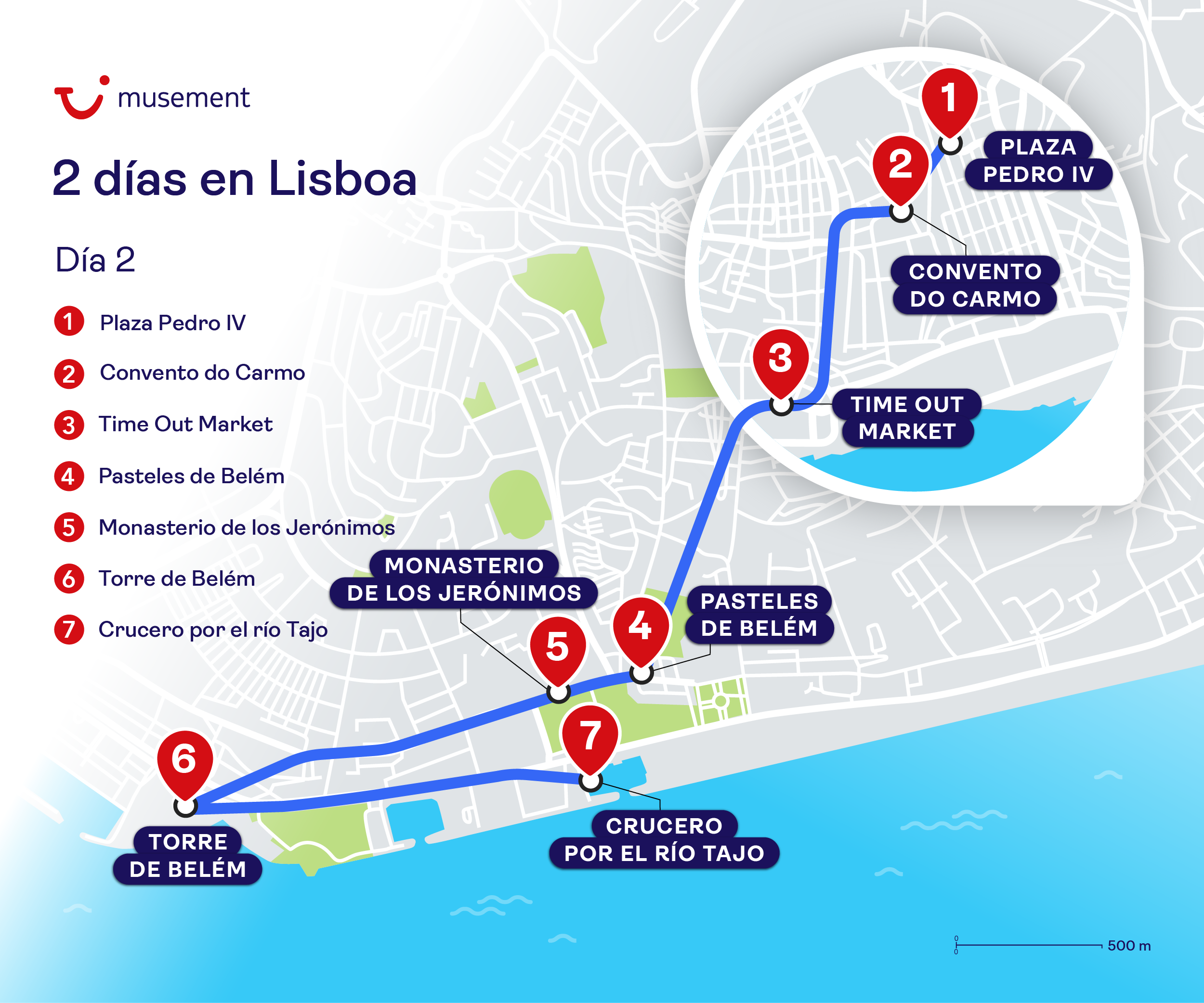 itinerario lisboa - dia 2 mapa