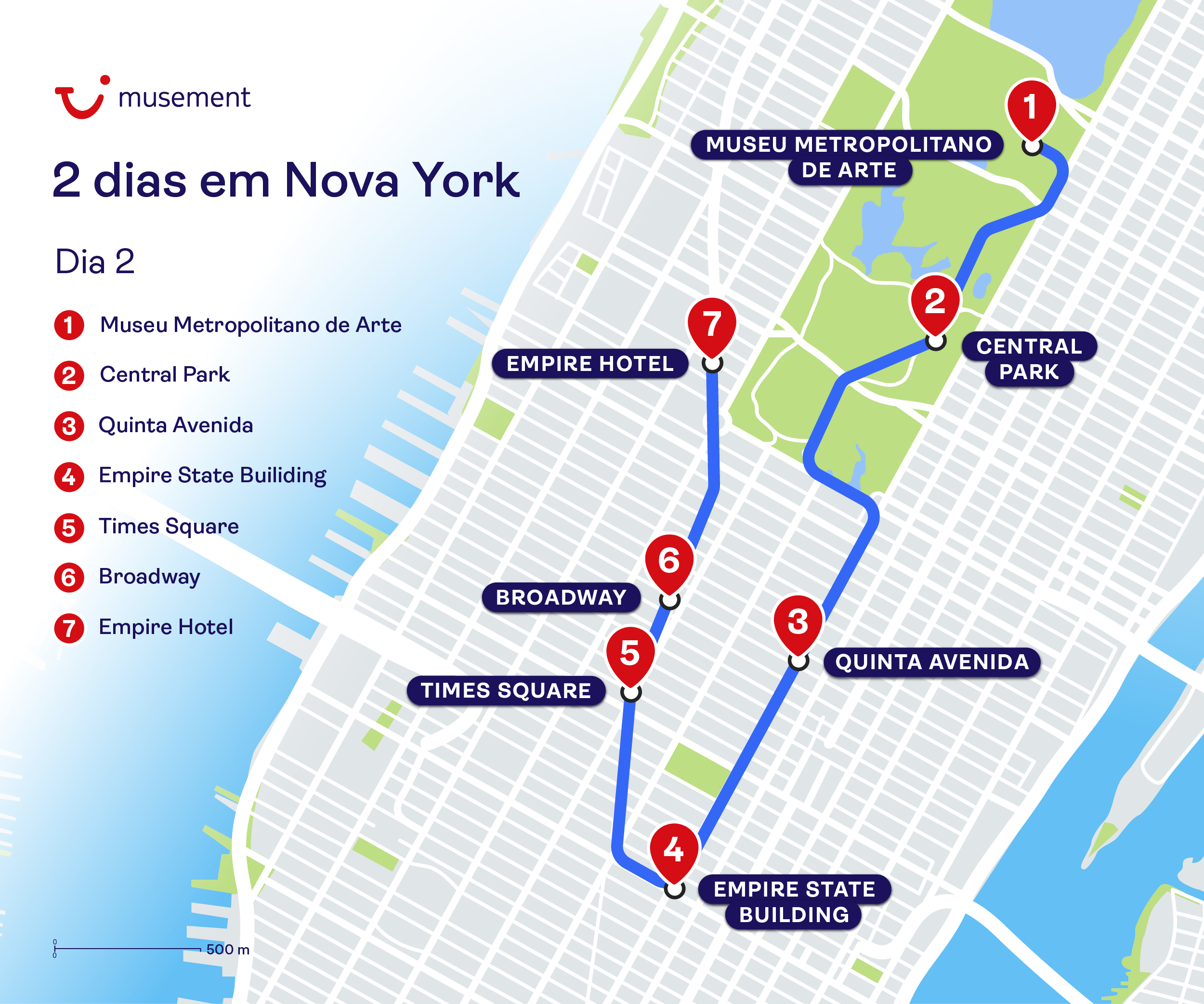 2 dias em nova york - dia 2 mapa