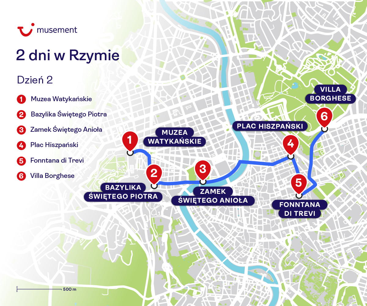 Map Day 2 Rome Itinerary